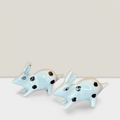 Product image of a Brass Rabbit Pair from Indian Impressions, featuring two intricately crafted rabbits in a sitting posture. Made from polished brass with fine detailing, this pair symbolizes harmony and positivity. Ideal for Vastu, home décor, or gifting, adding a touch of charm and elegance to any space.