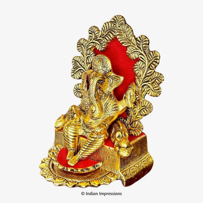 Gold Singhasan Ganesha