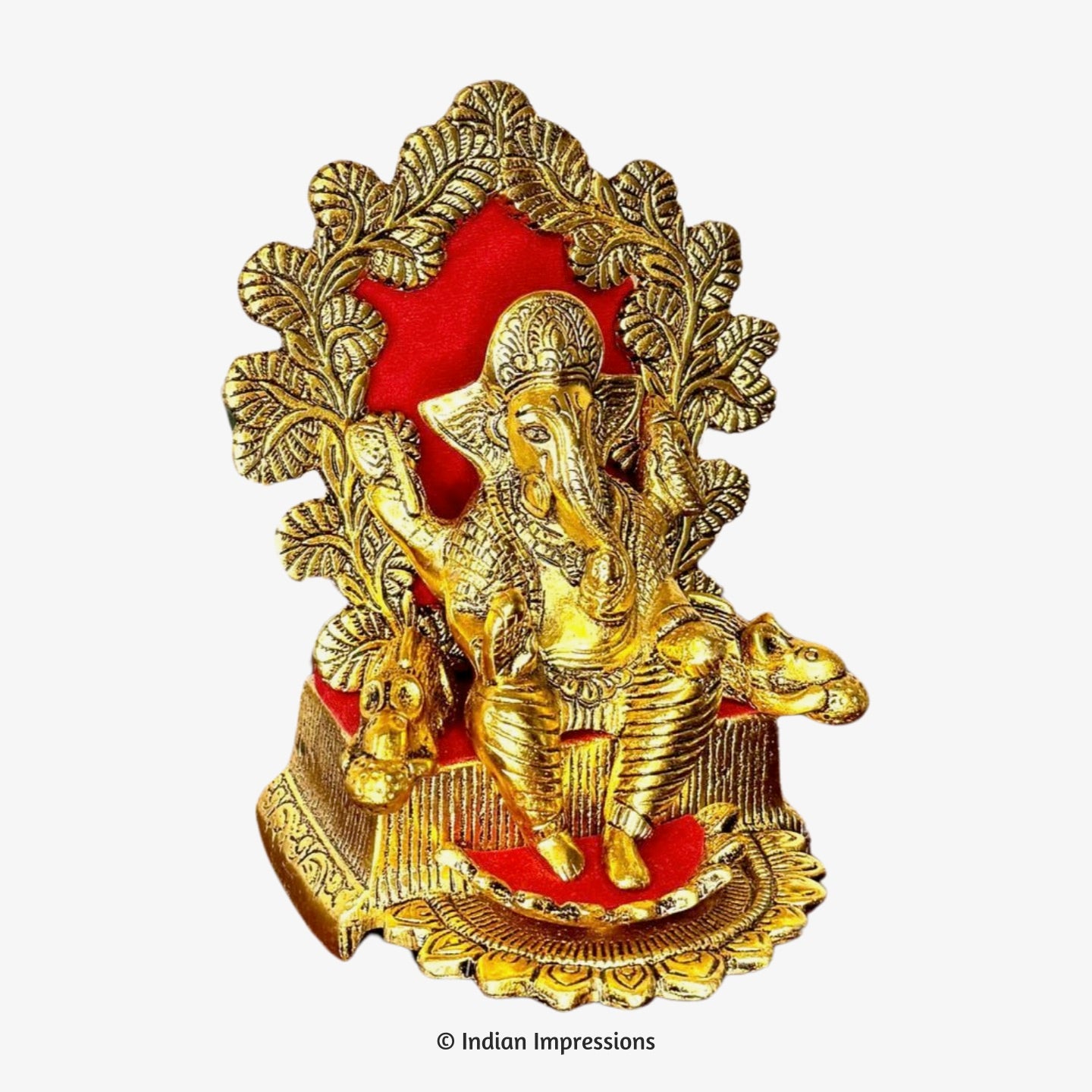 Gold Singhasan Ganesha