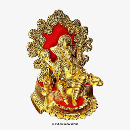 Gold Singhasan Ganesha