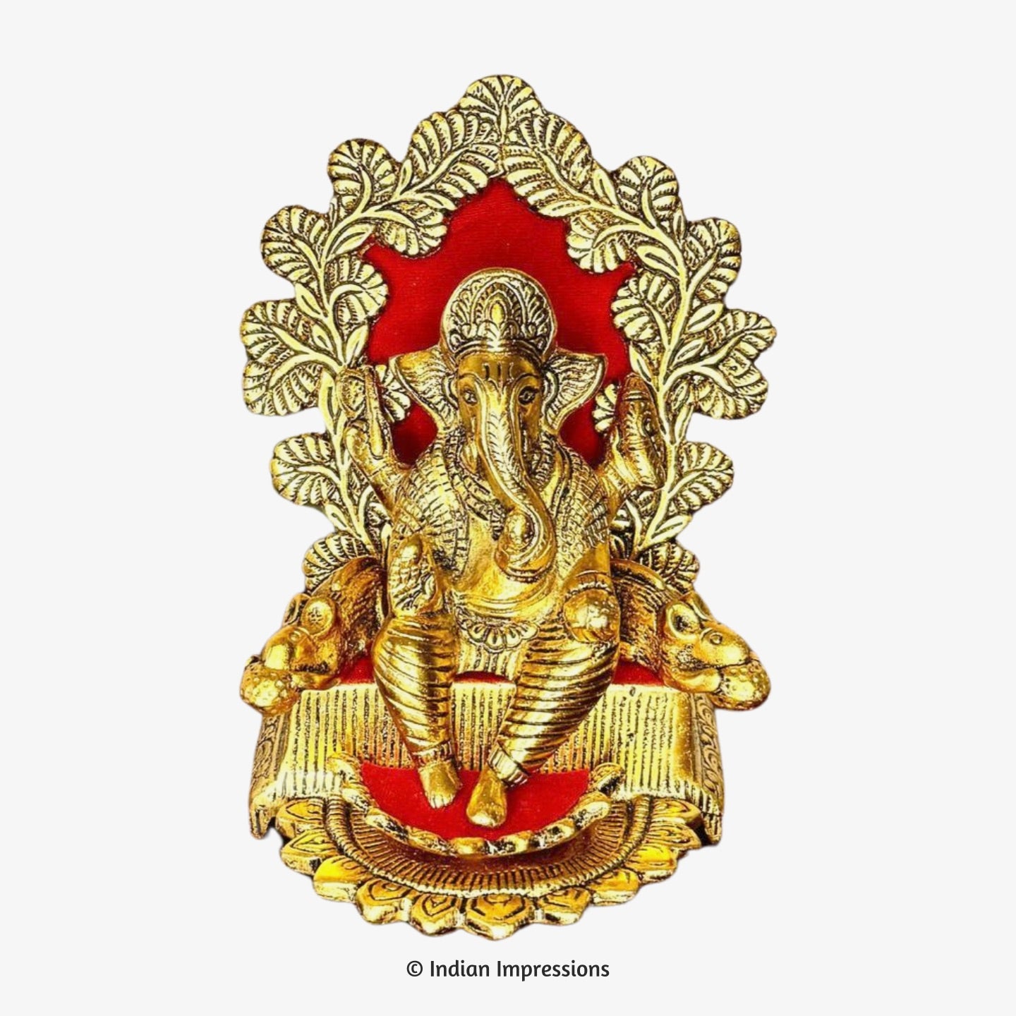 Gold Singhasan Ganesha