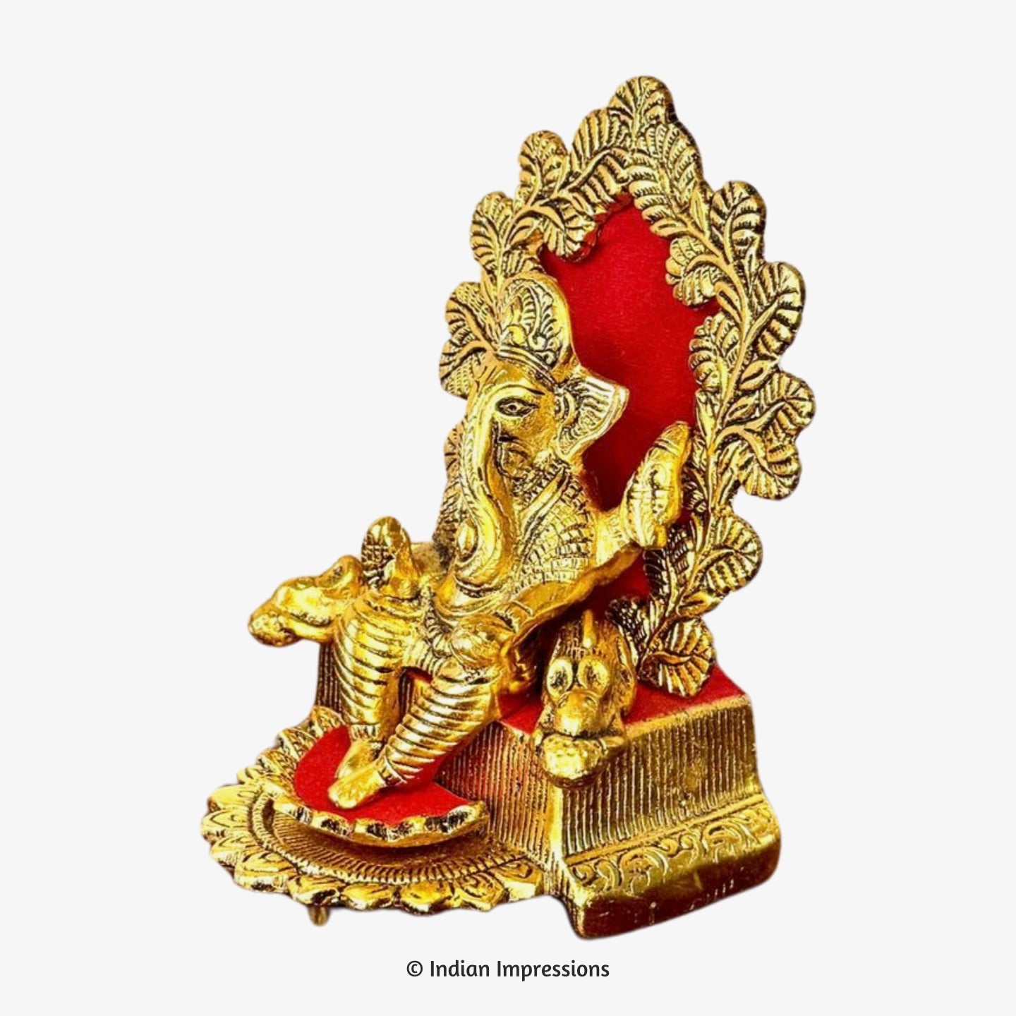 Gold Singhasan Ganesha